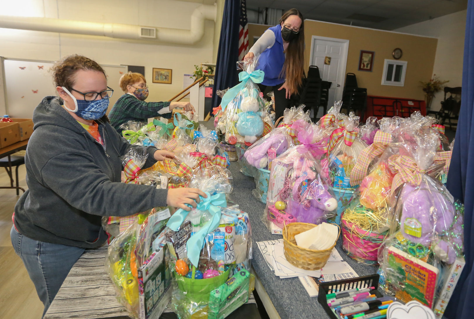 Easter basket distribution